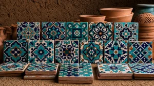 کاشی سنتی میبد برای خانه‌های ایرانی با نقش ماندگار