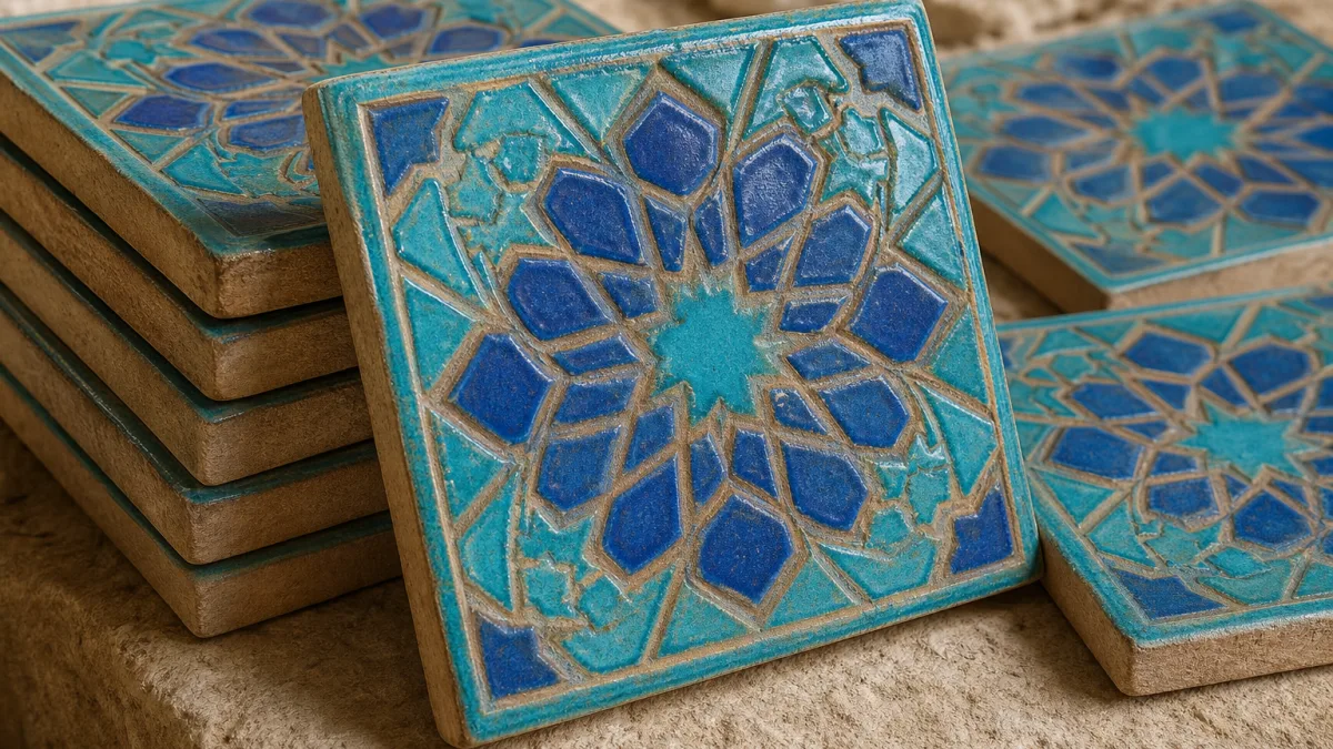 کاشی سنتی میبد برای خانه‌های ایرانی با نقش ماندگار