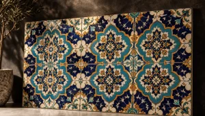 کاشی سنتی وندا با لعاب مقاوم برای فضاهای معماری ایرانی