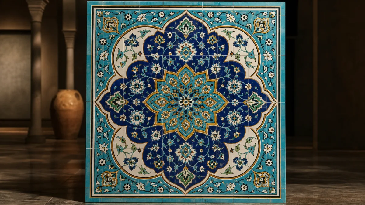 کاشی سنتی عباس نژاد با نقشهای اصیل برای دیوارهای شاخص