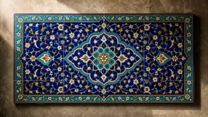 کاشی سنتی کاشان برای دیوار آشپزخانه و فضای تجاری اصیل