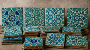 قیمت کاشی سنتی فیروزه ای لعاب دست ساز