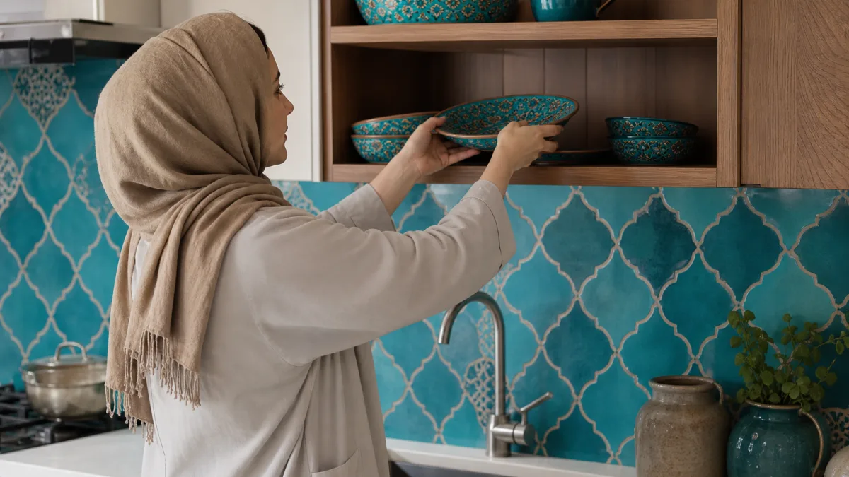 قیمت کاشی سنتی فیروزه ای لعاب دست ساز