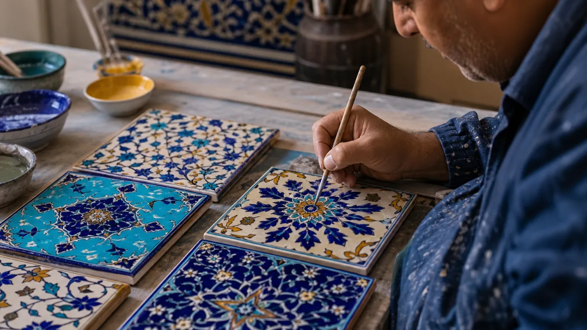 کاشی های سنتی برای خانه های ایرانی با لعاب دست ساز