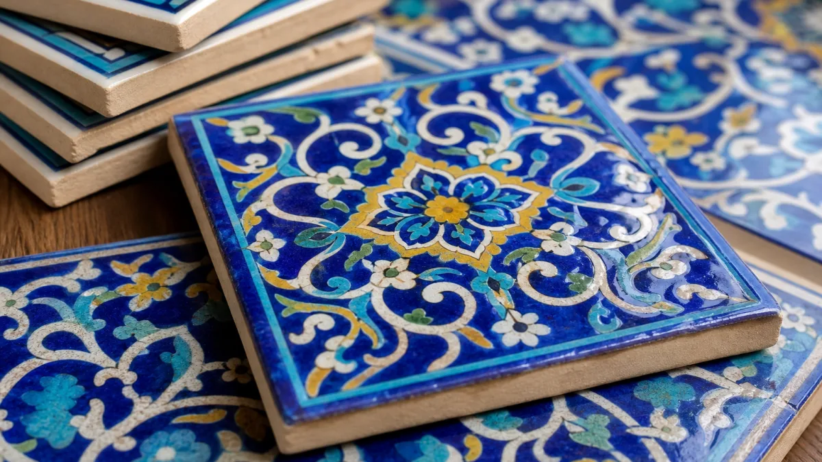 کاشی سرامیک سنتی اصفهان با ساخت دست و لعاب ماندگار