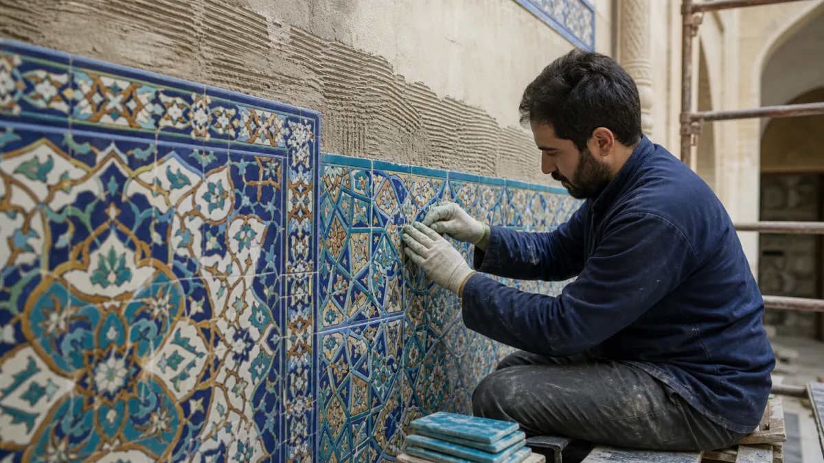 کاشی سنتی ایرانی برای ساخت طرح‌های سفارشی و ماندگار