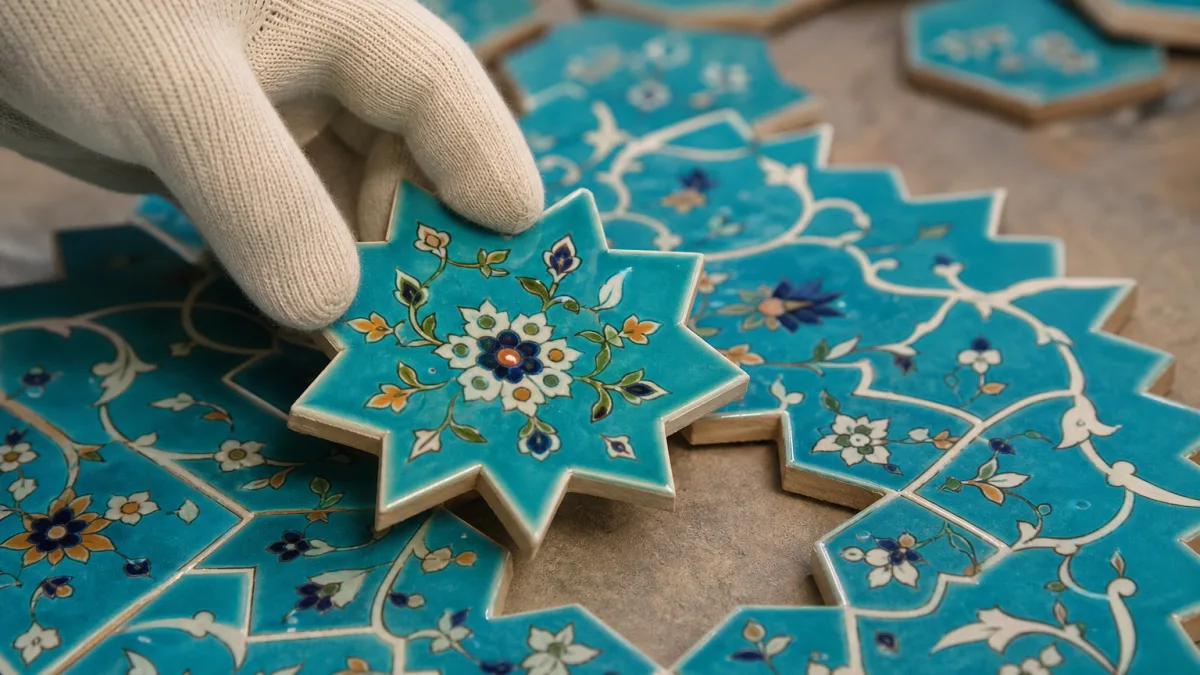 کاشی سنتی ایرانی برای ساخت طرح‌های سفارشی و ماندگار