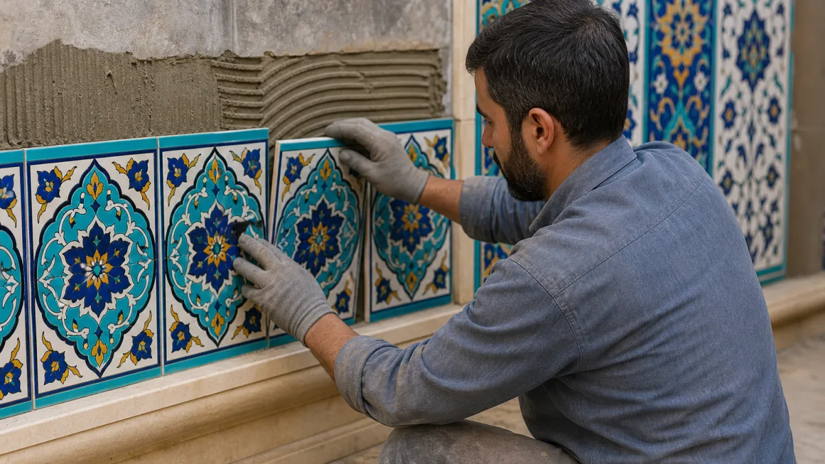 کاشی سنتی بنی هاشم با طرح اصیل و لعاب ماندگار