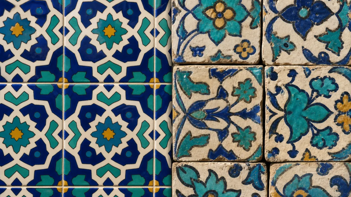 کاشی سنتی بنی هاشم با طرح اصیل و لعاب ماندگار