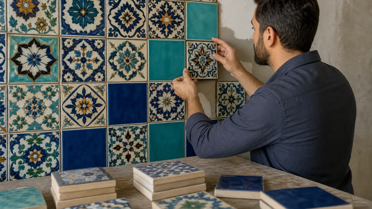 کاشی سنتی برای دیوار در فضاهای مناسب خانه و کافه