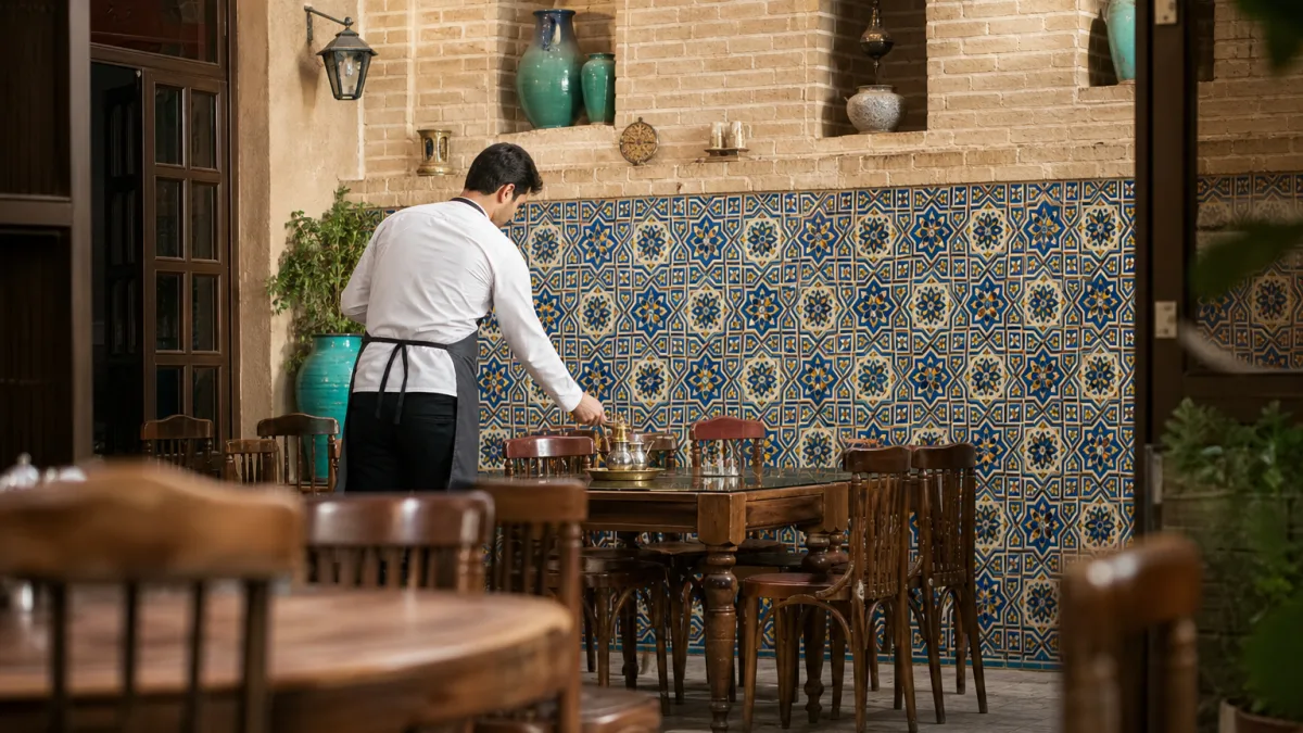 کاشی طرح سنتی یزد برای خانه‌های ایرانی با لعاب دست‌ساز