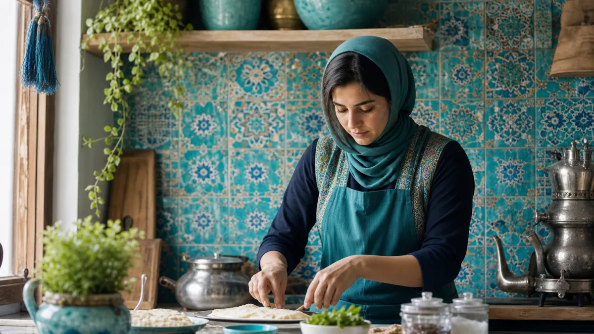 کاشی سنتی فیروزه ای