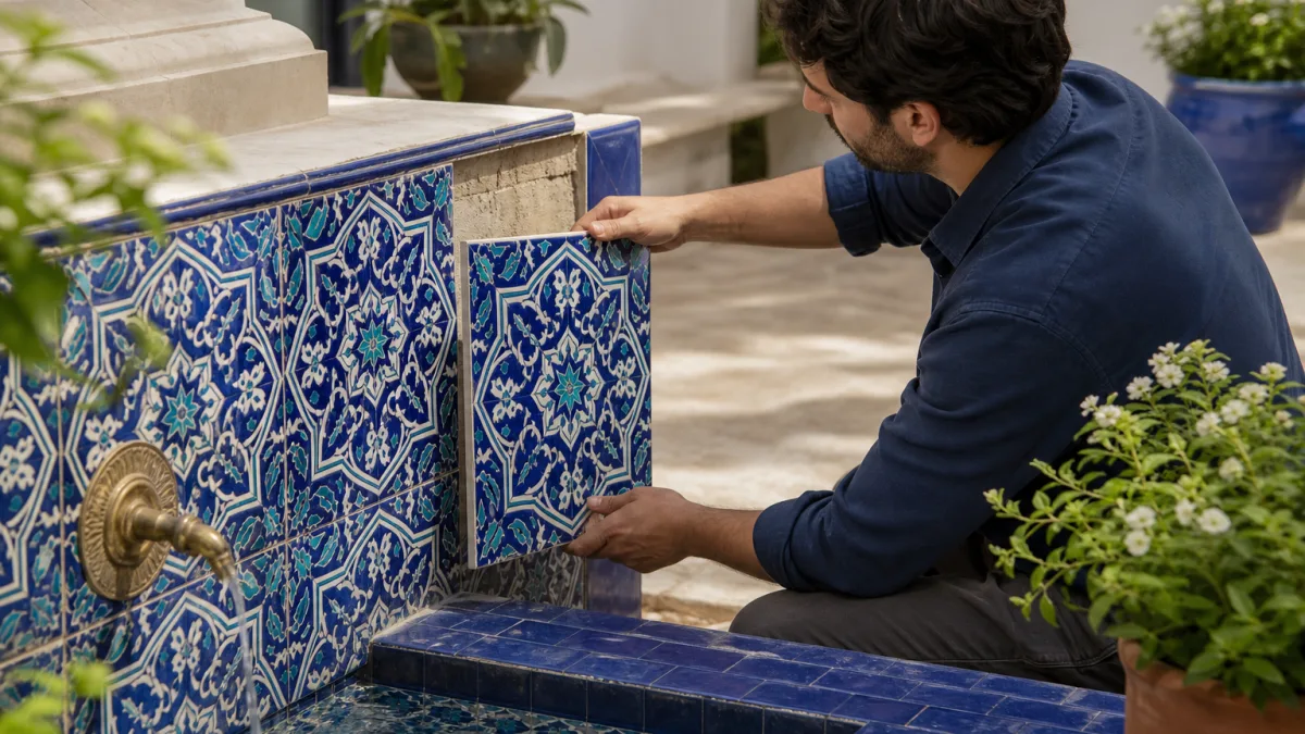 کاشی سنتی آبی