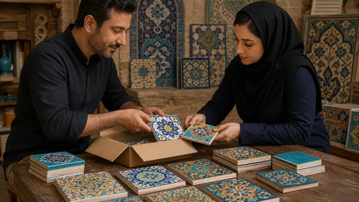 تفاوت کاشی سنتی برادران کاظم پور