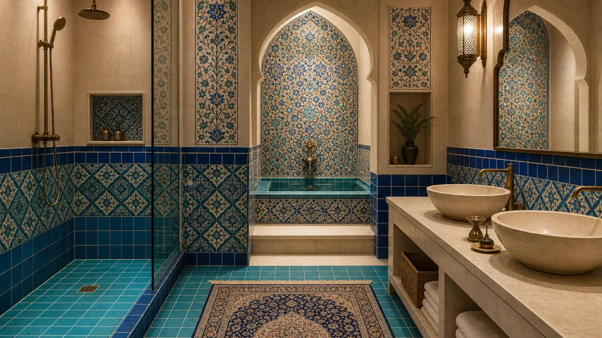 طرح کاشی سنتی حمام