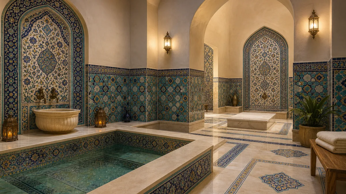 طراحان داخلی و طرح کاشی سنتی حمام