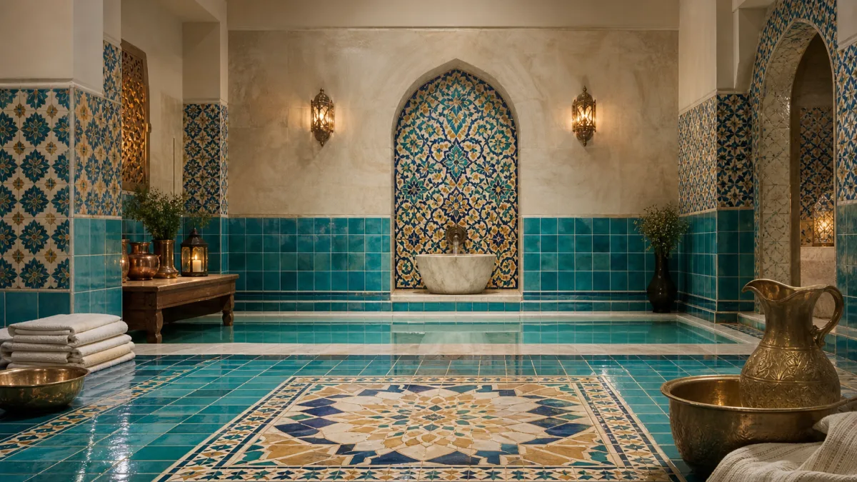 طراحان داخلی و طرح کاشی سنتی حمام