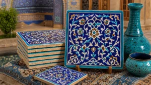 رنگ‌پردازی بومی کاشی سنتی سمنان