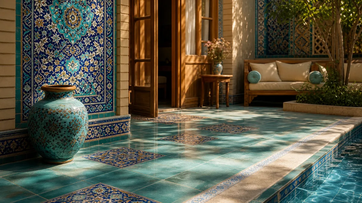 انتخاب رنگ کاشی های سنتی چگونه است؟
