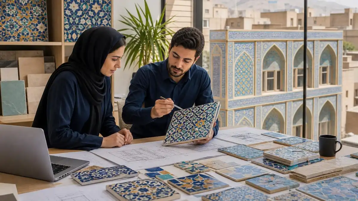 هویت معماری متمایز با کاشی سنتی نما