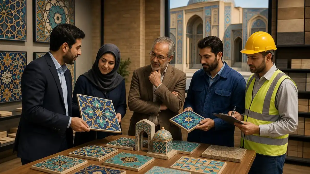 هویت معماری متمایز با کاشی سنتی نما