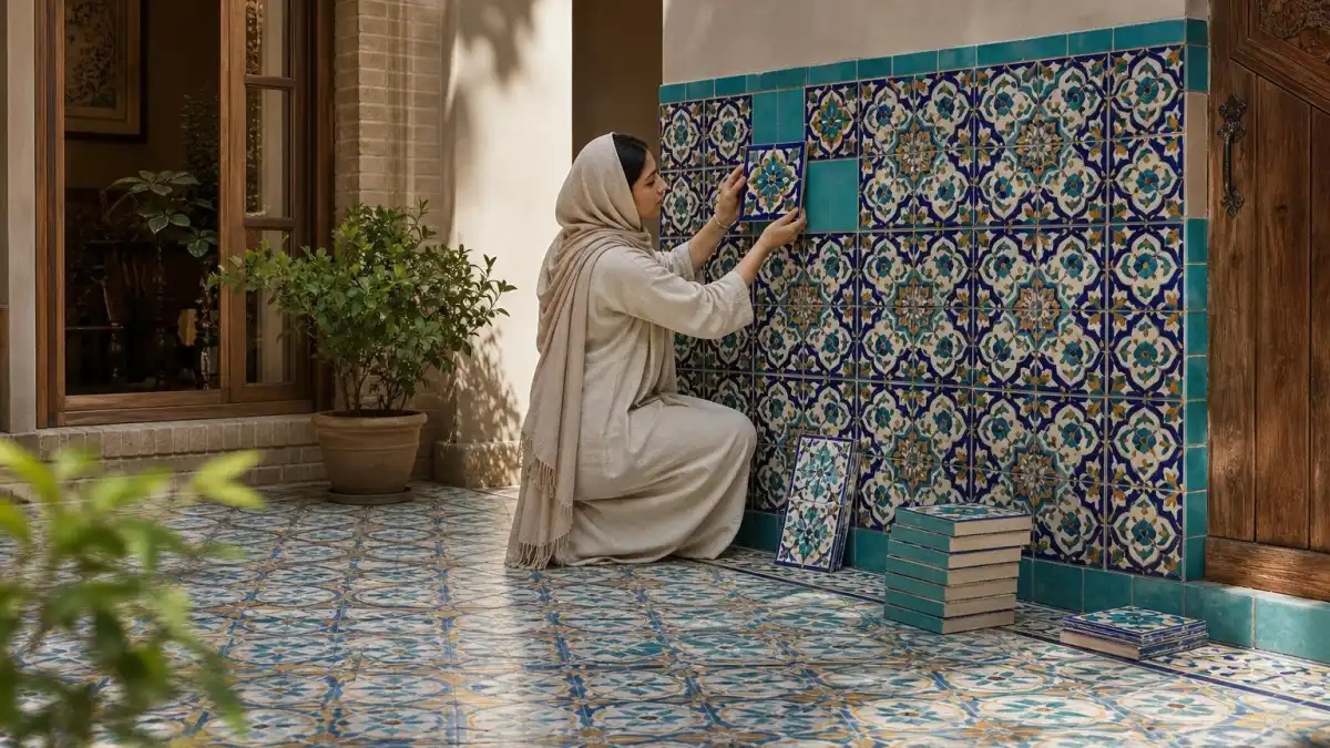 کاشی سنتی با سلام و دوام رنگ