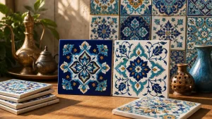 هماهنگی طرح و رنگ کاشی سنتی چاپی