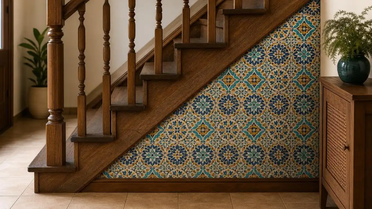 معماران و تفاوت کاشی سنتی زیر پله